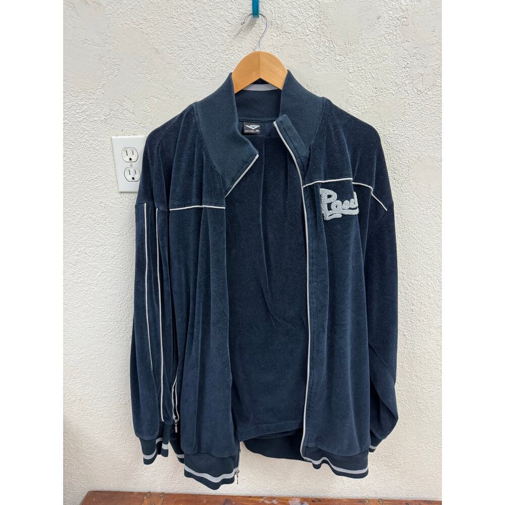 Vintage Y2K Pony Navy Blue Velour Track Suit XXL 2XL